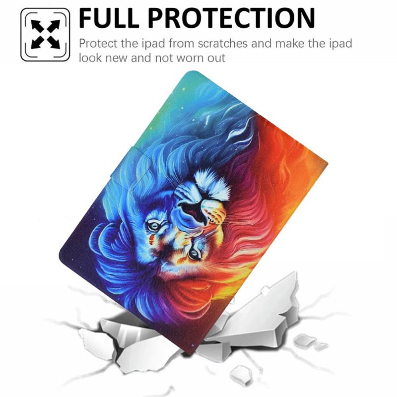 Bőrtok Samsung Galaxy Tab S11 Színes Oroszlán