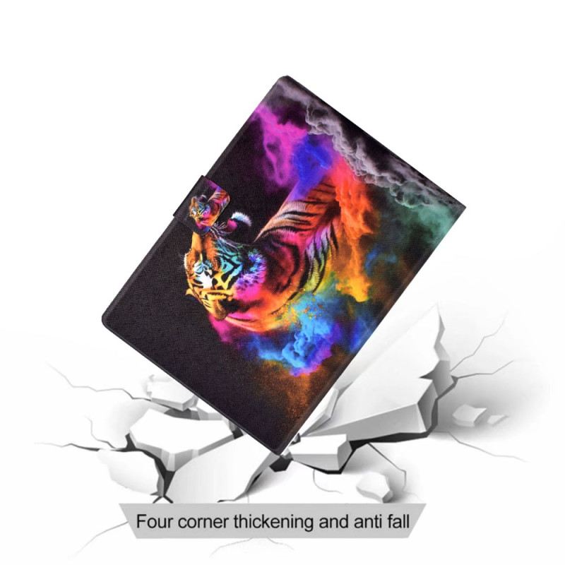 Bőrtok Samsung Galaxy Tab S11 Színes Tigris