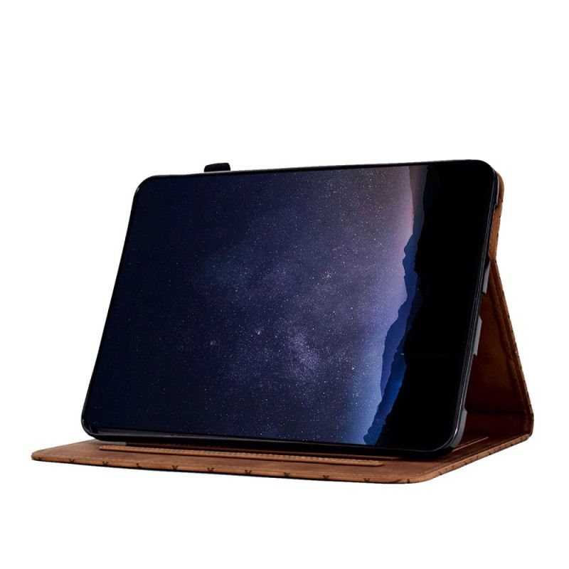 Fliptok Samsung Galaxy Tab S11 Velúr Hatású Geometrikus Minta