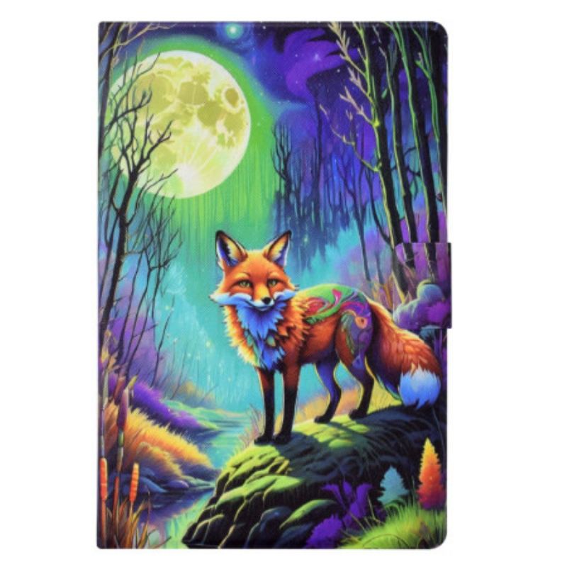 Kinyitható Bőrtok Samsung Galaxy Tab S11 Róka A Holdfényben