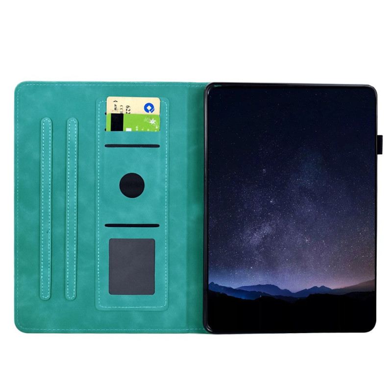 Kinyitható Bőrtok Samsung Galaxy Tab S11 Velúr Hatású Mandala