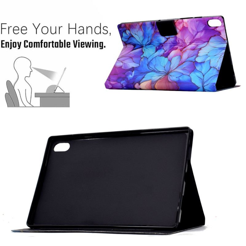 Kinyitható Bőrtok Samsung Galaxy Tab S11 Virágminta