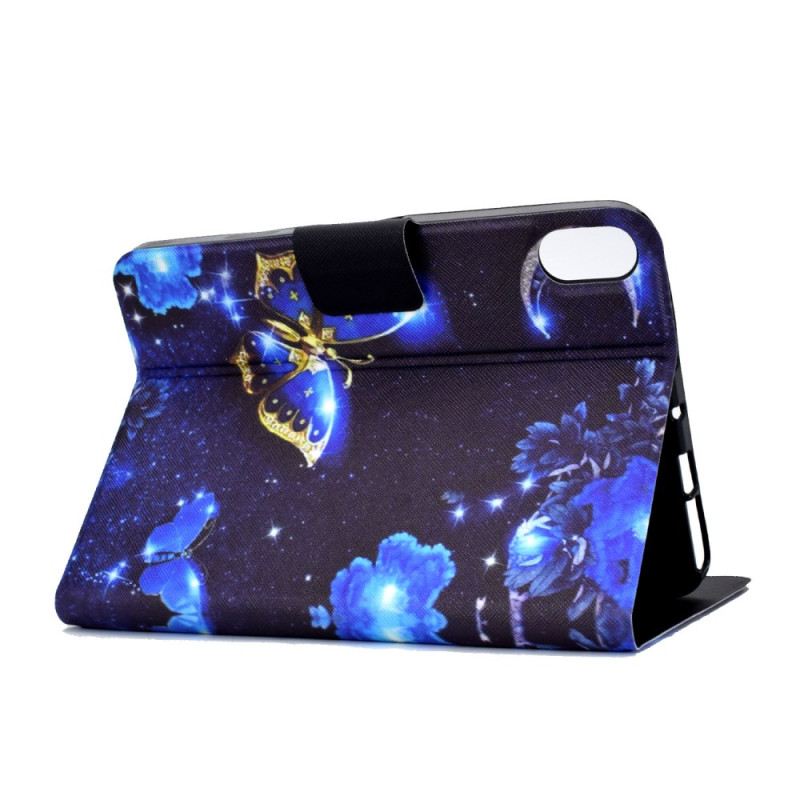 Kinyitható Tokok Samsung Galaxy Tab S11 Kék És Arany Pillangó