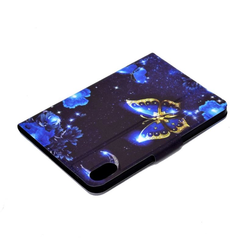 Kinyitható Tokok Samsung Galaxy Tab S11 Kék És Arany Pillangó
