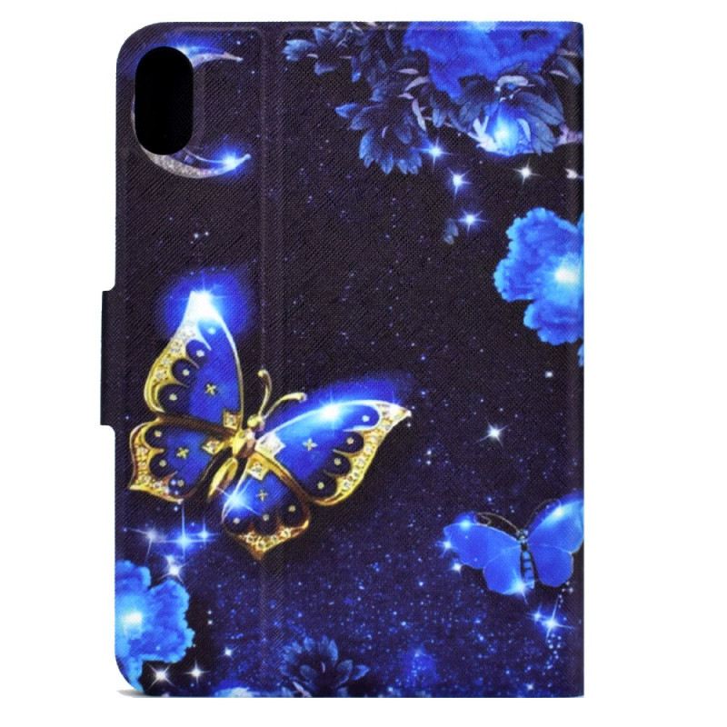 Kinyitható Tokok Samsung Galaxy Tab S11 Kék És Arany Pillangó