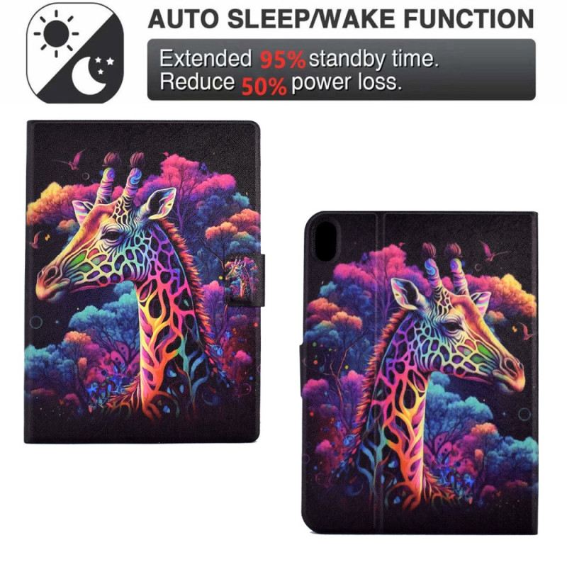 Kinyitható Tokok Samsung Galaxy Tab S11 Színes Zsiráf