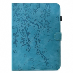 Kinyitható Tokok Samsung Galaxy Tab S11 Virágmintás Velúr