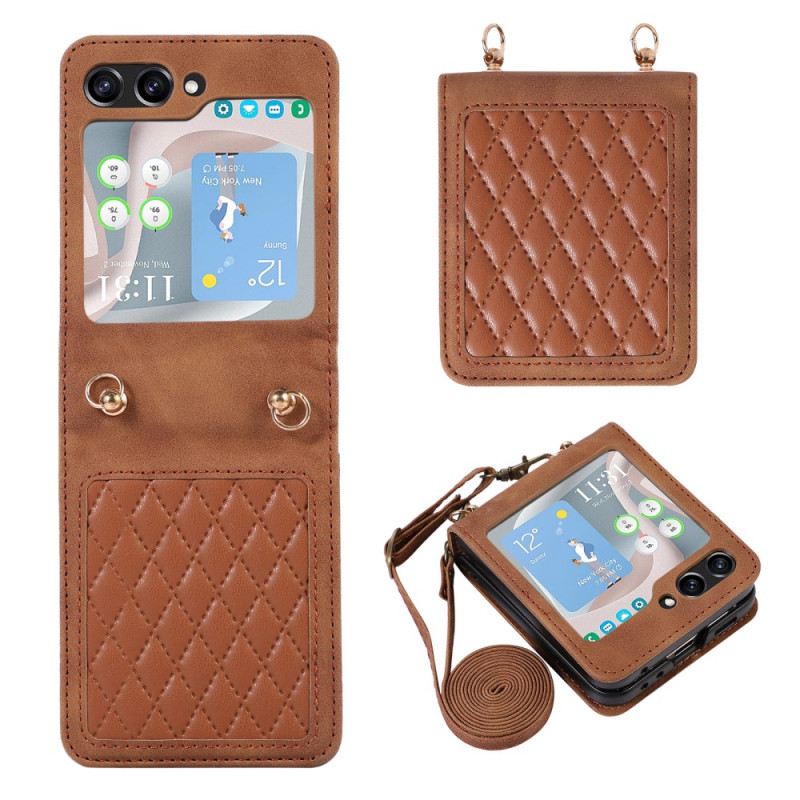 Mobiltelefon Tokok Samsung Galaxy Z Flip 5 Vállpánttal Párnázott