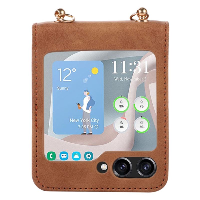 Mobiltelefon Tokok Samsung Galaxy Z Flip 5 Vállpánttal Párnázott