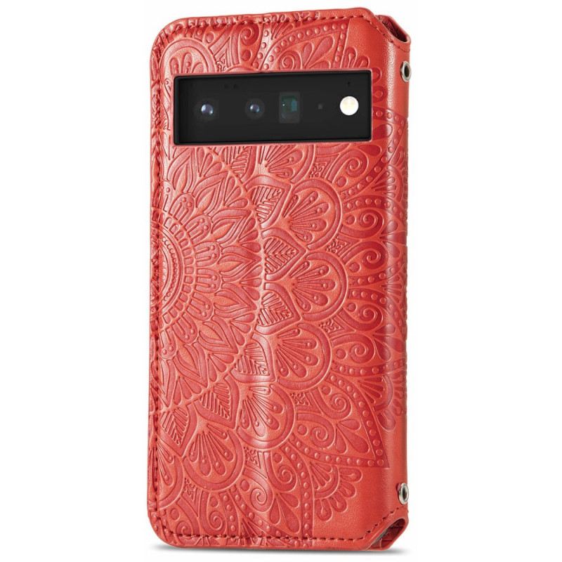 Fliptok Google Pixel 6 Pro Bőrtok Mandala
