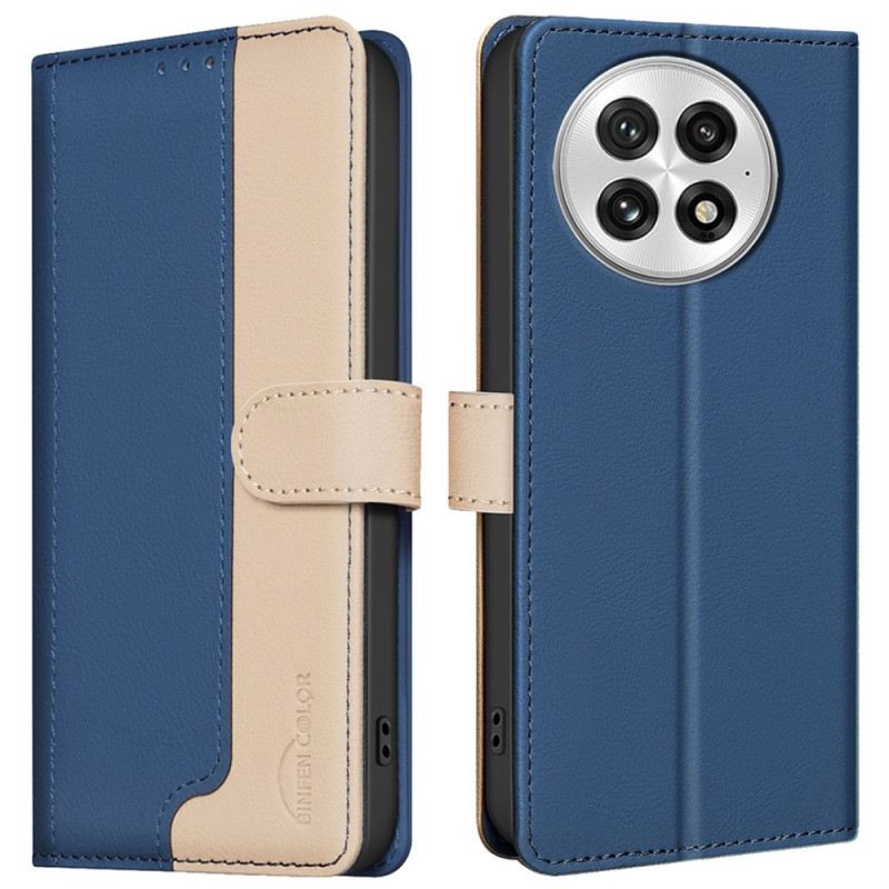 Bőrtok Oneplus 13 Kétszínű Rfid-blokkolással Binfen Color