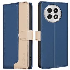 Bőrtok Oneplus 13 Kétszínű Rfid-blokkolással Binfen Color