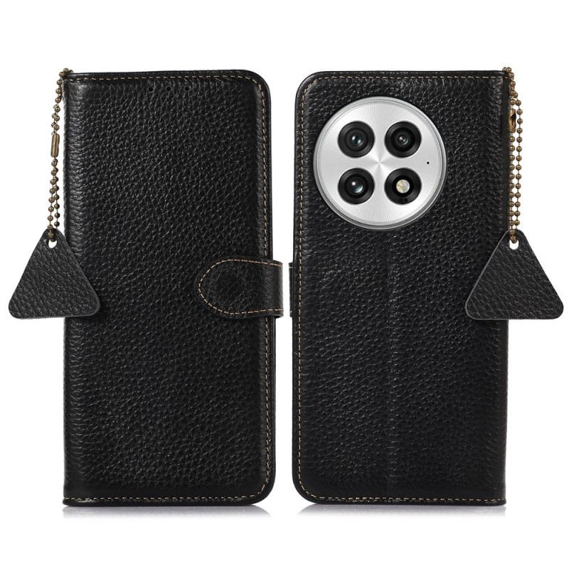 Bőrtok Oneplus 13 Valódi Bőr Rfid-blokkoló