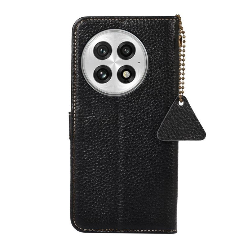 Bőrtok Oneplus 13 Valódi Bőr Rfid-blokkoló