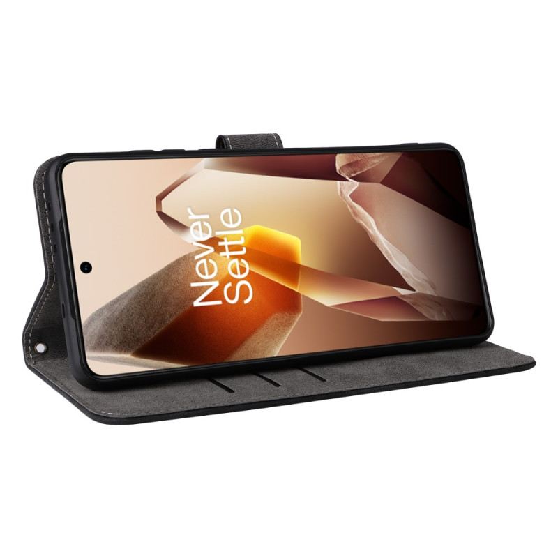 Kinyitható Bőrtok Oneplus 13 Velúr Hatású Rfid-védelemmel