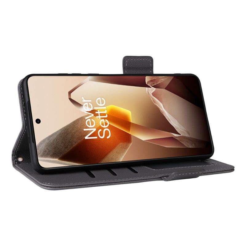 Kinyitható Tokok Oneplus 13 Texturált Műbőr Pánttal