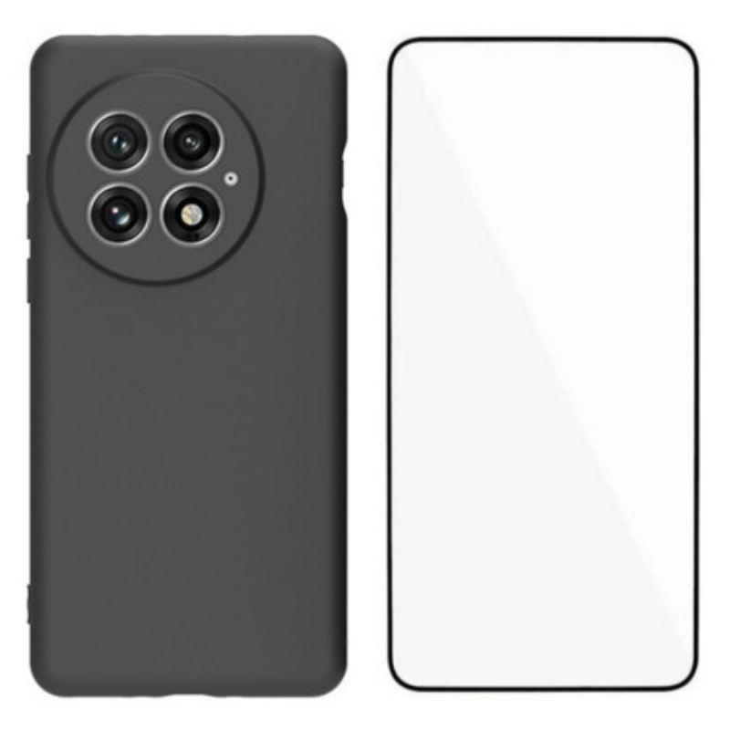 Tok Oneplus 13 2 Az 1-ben Matt Szilikon Edzett Üveg Képernyővédővel
