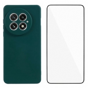 Tok Oneplus 13 2 Az 1-ben Rugalmas Szilikon Edzett Üveg Képernyővédővel