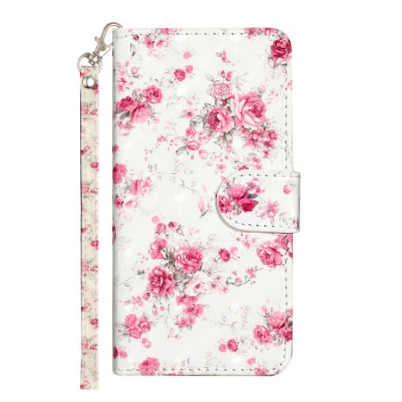 Bőrtok Samsung Galaxy S24 Ultra 5g Lierty Flowers Pánttal
