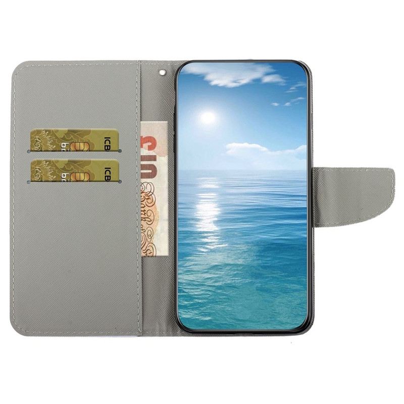 Fliptok Samsung Galaxy S24 Ultra 5g Pillangó És Macska Szíjjal