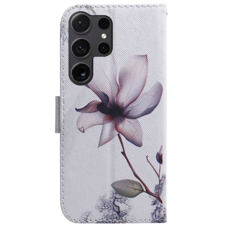 Kinyitható Tokok Samsung Galaxy S24 Ultra 5g Rózsaszín Virág