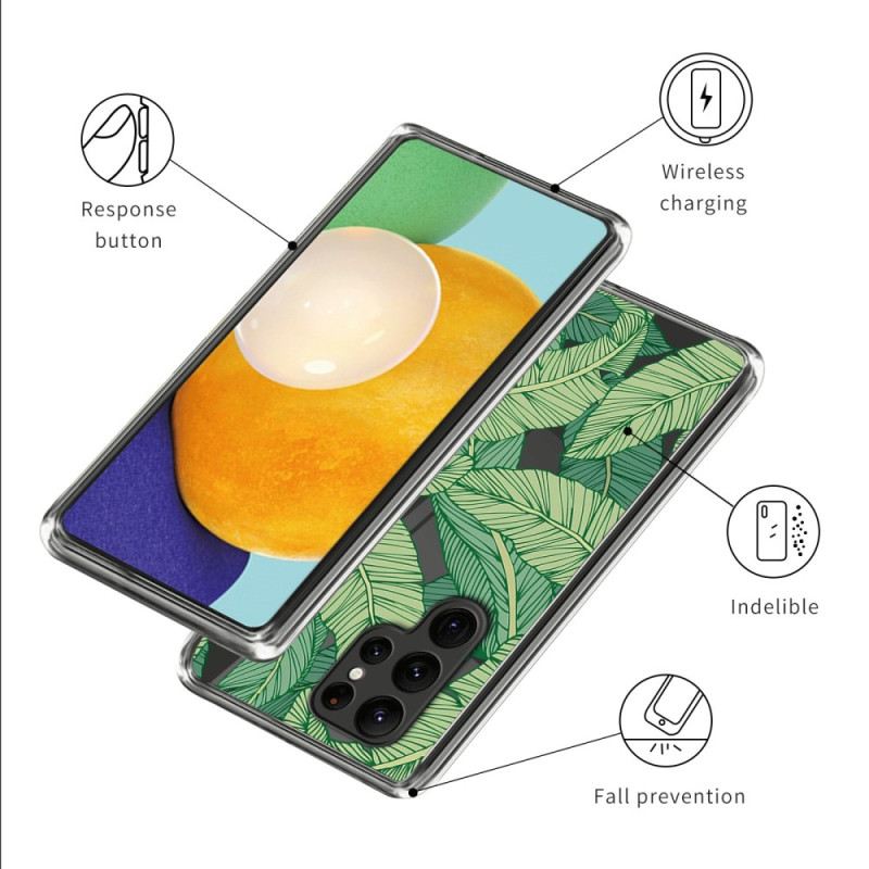 Tok Samsung Galaxy S24 Ultra 5g Zöld Levelek