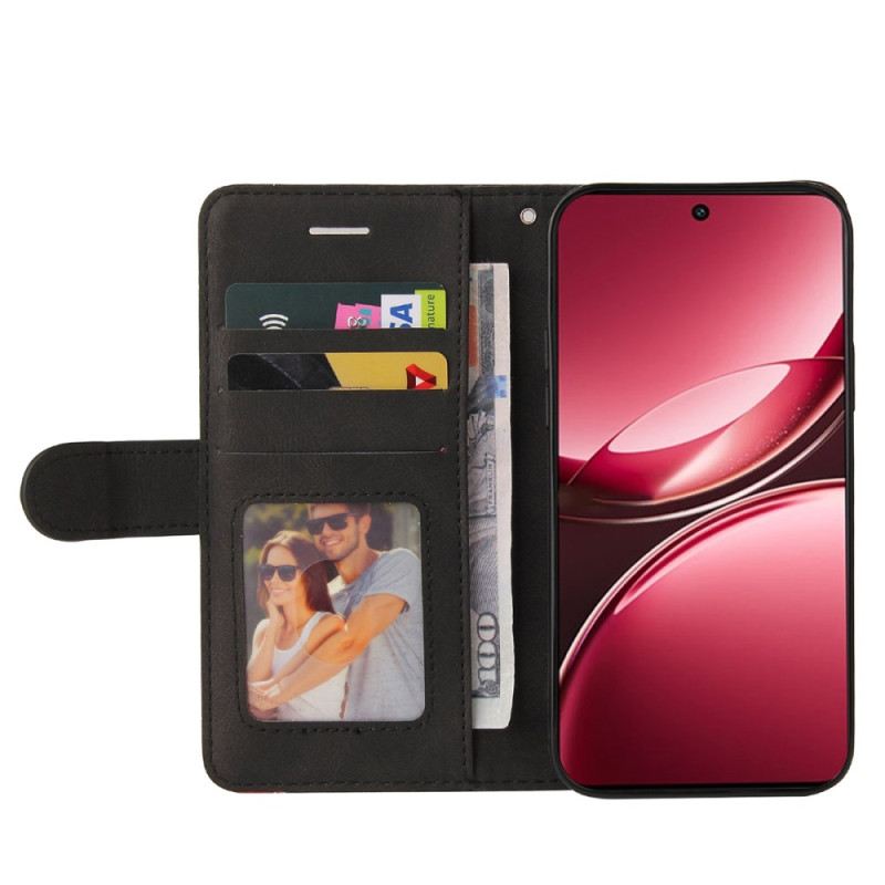 Bőrtok Vivo V50 Lite 5g Kéttónusú Hullámos