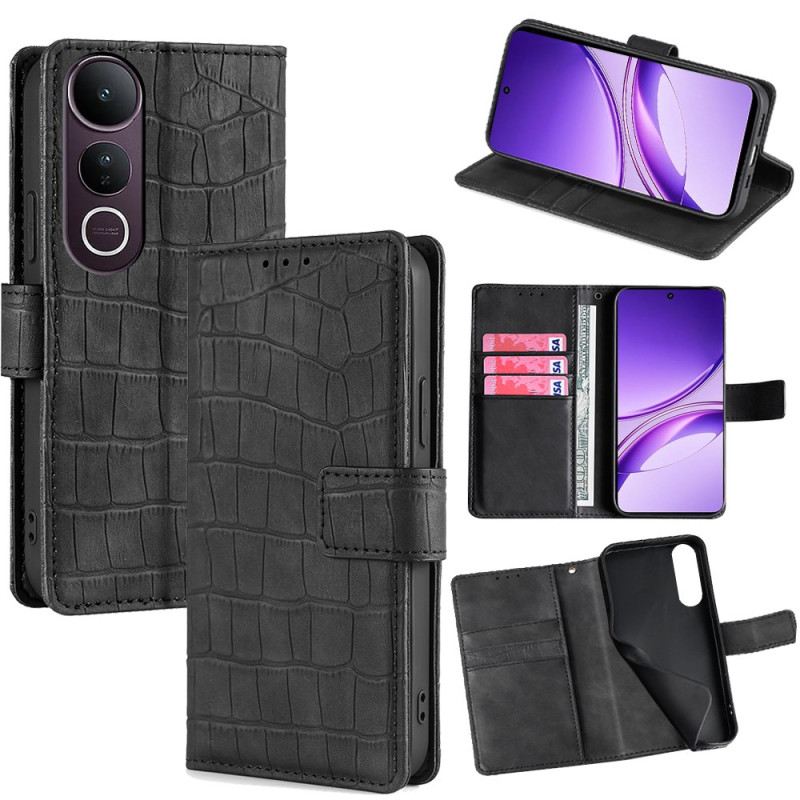 Bőrtok Vivo V50 Lite 5g Krokodil Textúra