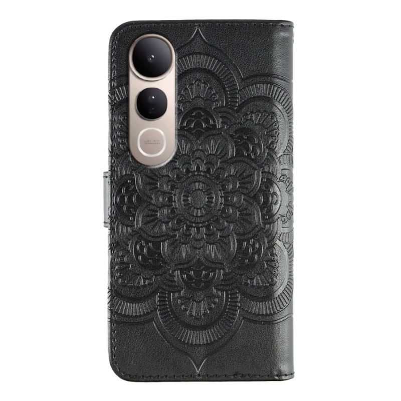 Bőrtok Vivo V50 Lite 5g Mandala Gravírozás