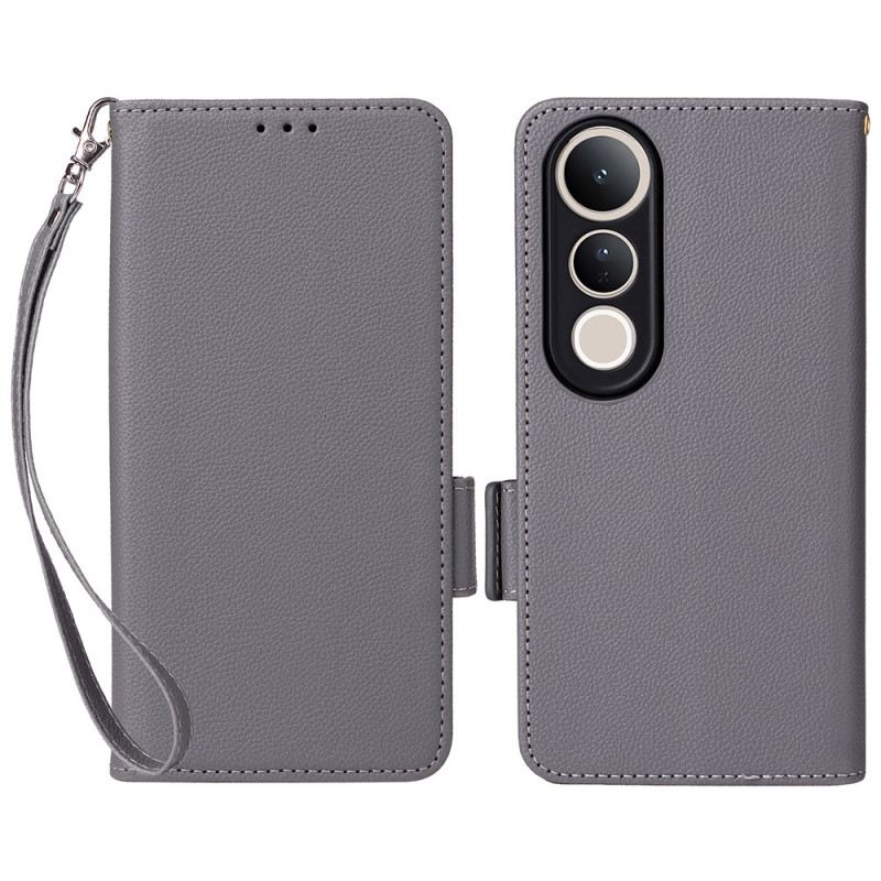 Bőrtok Vivo V50 Lite 5g Műbőr Nyakpánttal