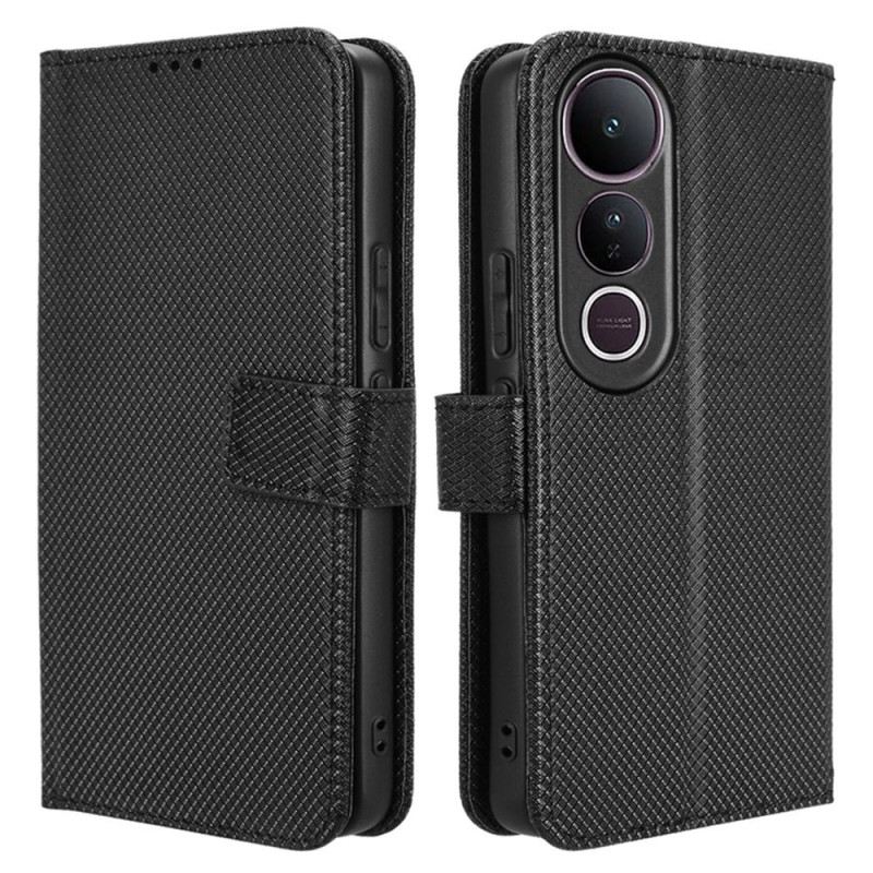 Bőrtok Vivo V50 Lite 5g Rombusz Textúra