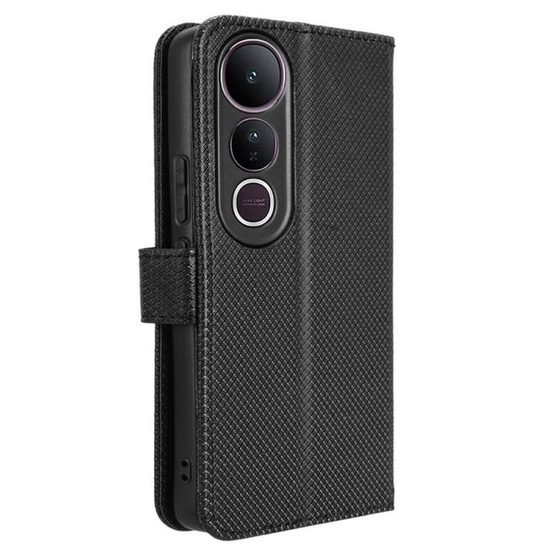 Bőrtok Vivo V50 Lite 5g Rombusz Textúra