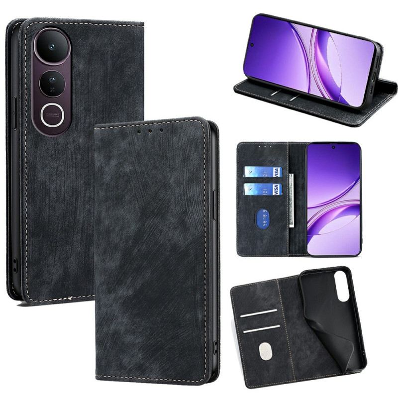 Fliptok Vivo V50 Lite 5g Rfid-blokkoló Velúrhatású