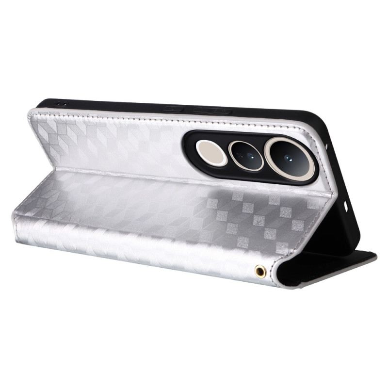 Fliptok Vivo V50 Lite 5g Rombuszminta