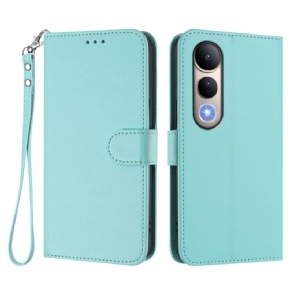 Fliptok Vivo V50 Lite 5g Sima Műbőr Nyakpánttal