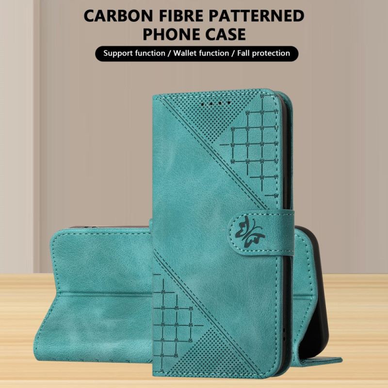 Kinyitható Bőrtok Vivo V50 Lite 5g Geometrikus Szíjdizájn