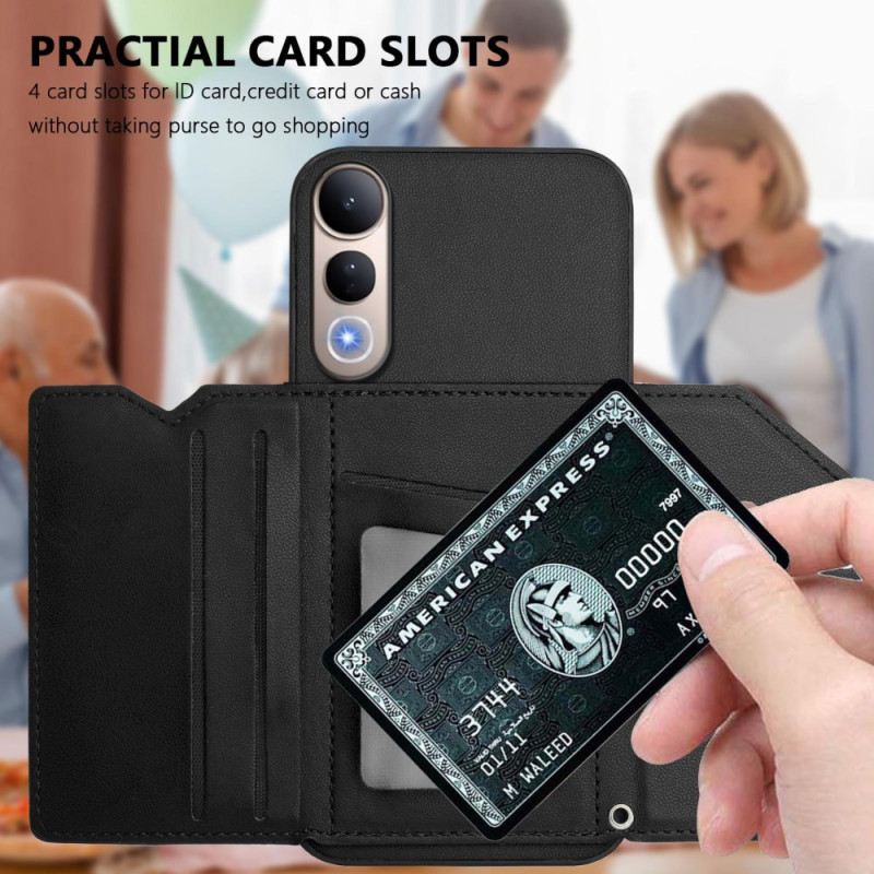 Kinyitható Bőrtok Vivo V50 Lite 5g Kártyatartó És Nyakpánt