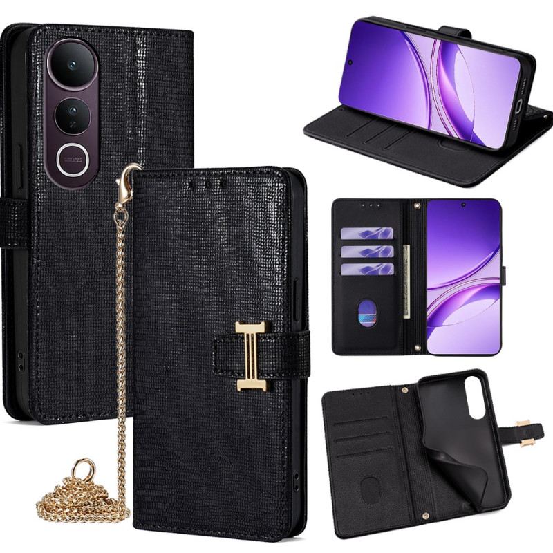 Kinyitható Tokok Vivo V50 Lite 5g Flitterek Lánccal