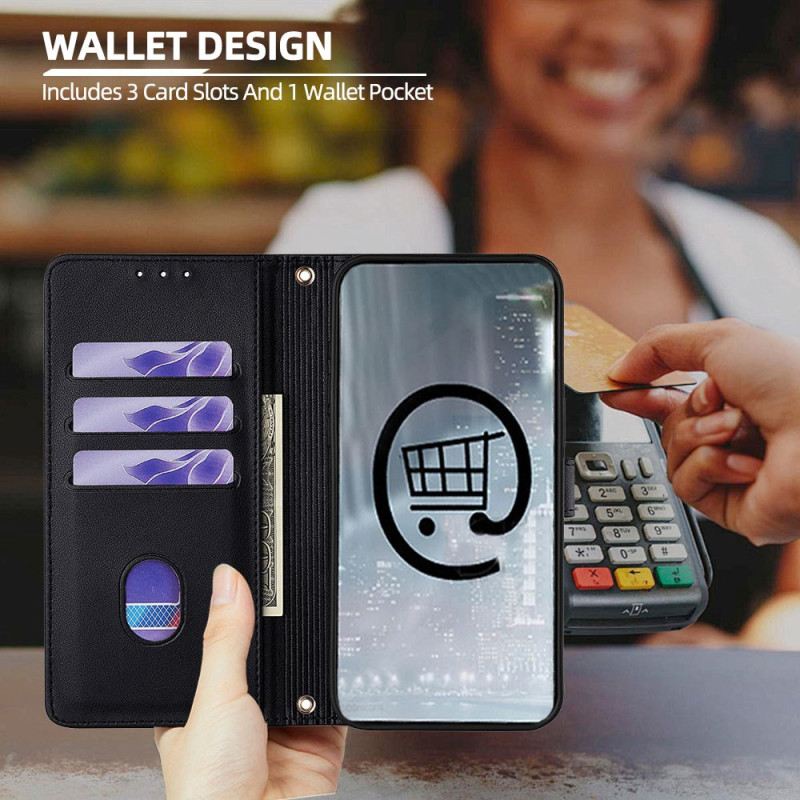 Kinyitható Tokok Vivo V50 Lite 5g Flitterek Lánccal