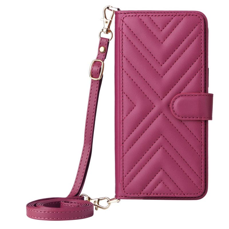 Kinyitható Tokok Vivo V50 Lite 5g Steppelt Vállpánttal És Nyakpánttal