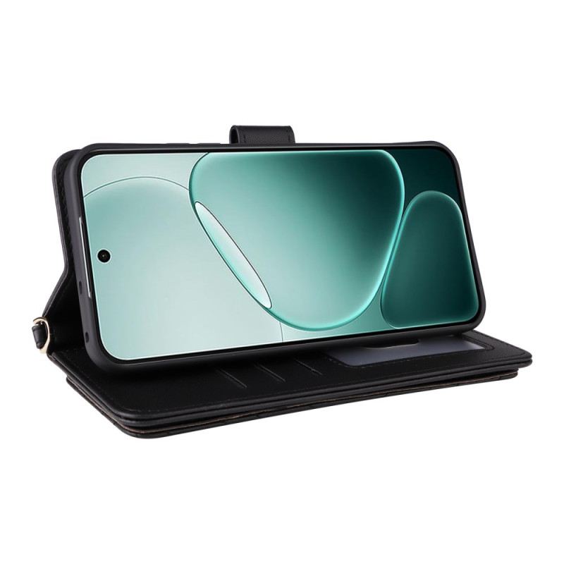 Kinyitható Tokok Vivo V50 Lite 5g Steppelt Vállpánttal És Nyakpánttal