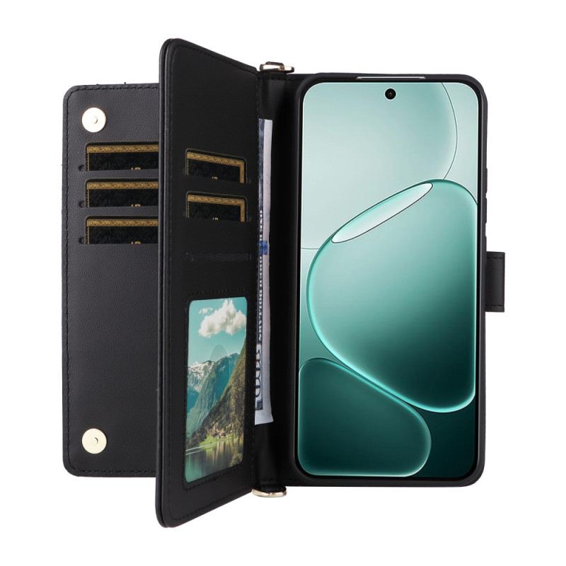 Kinyitható Tokok Vivo V50 Lite 5g Steppelt Vállpánttal És Nyakpánttal