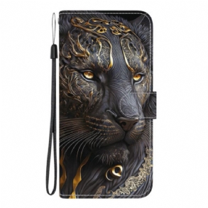 Bőrtok Oneplus Nord 5 Arany Oroszlán