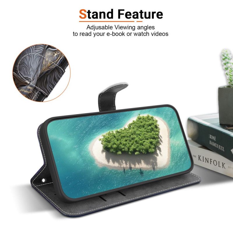 Bőrtok Oneplus Nord 5 Arany Oroszlán