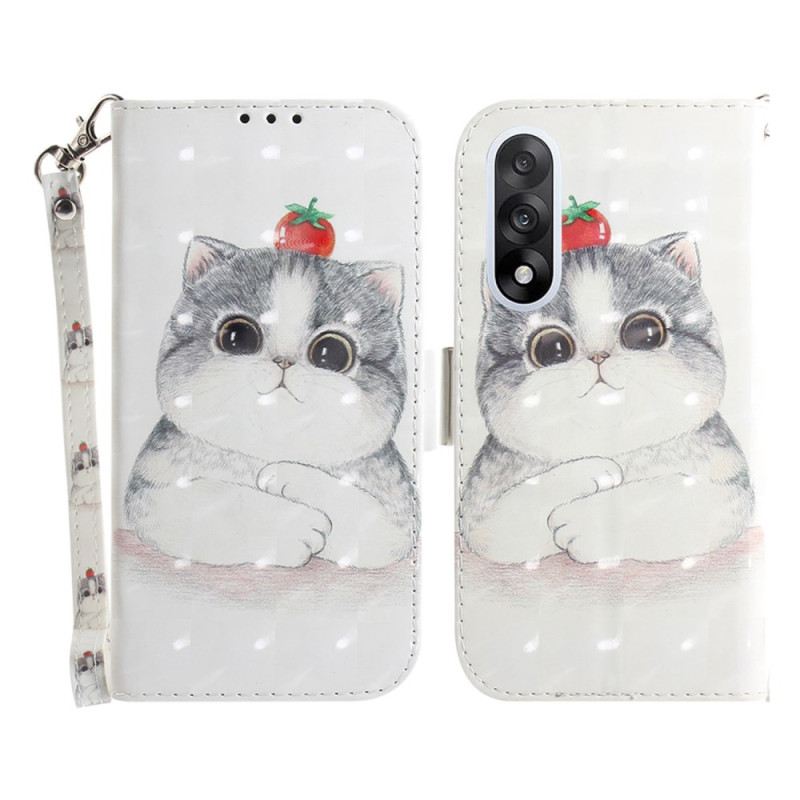 Bőrtok Oneplus Nord 5 Aranyos Macska Pánt