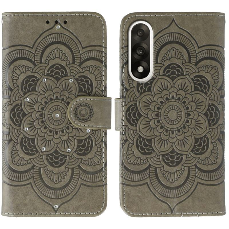 Bőrtok Oneplus Nord 5 Strasszos Mandala