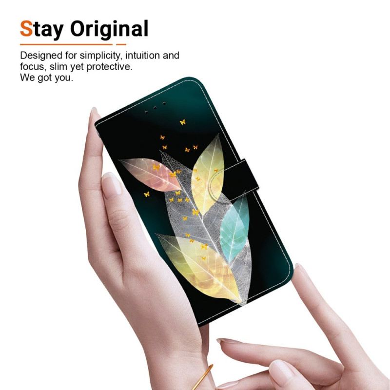 Bőrtok Oneplus Nord 5 Színes Tollak