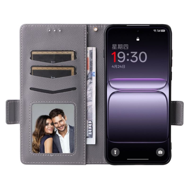 Bőrtok Oneplus Nord 5 Texturált Pánttal