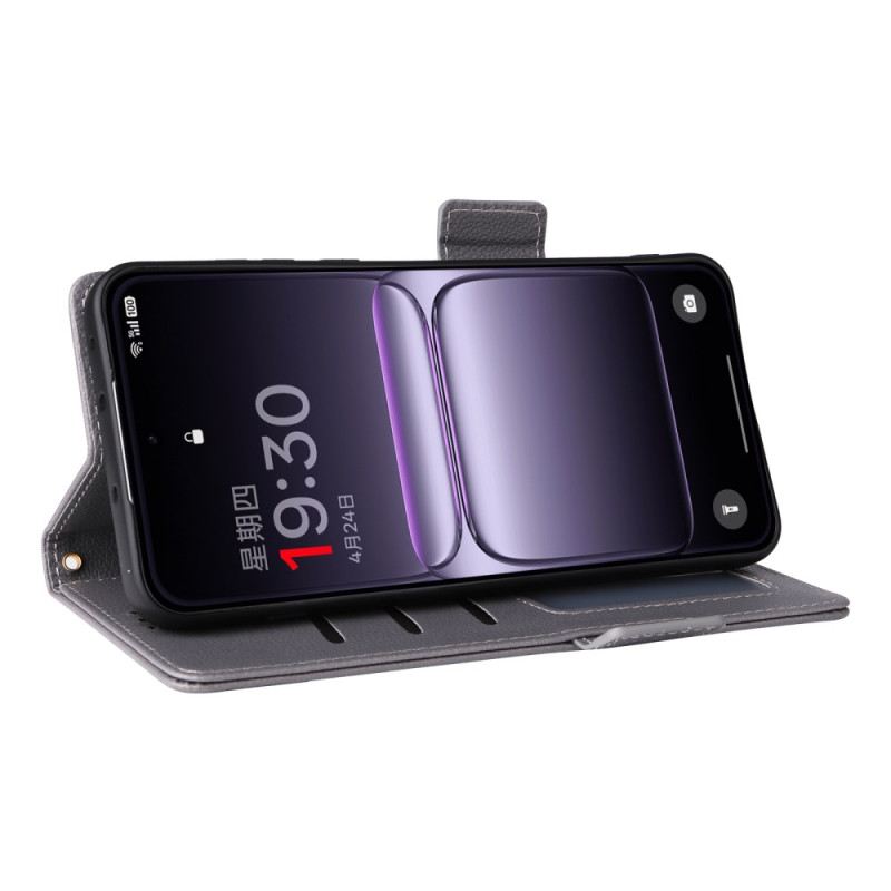 Bőrtok Oneplus Nord 5 Texturált Pánttal