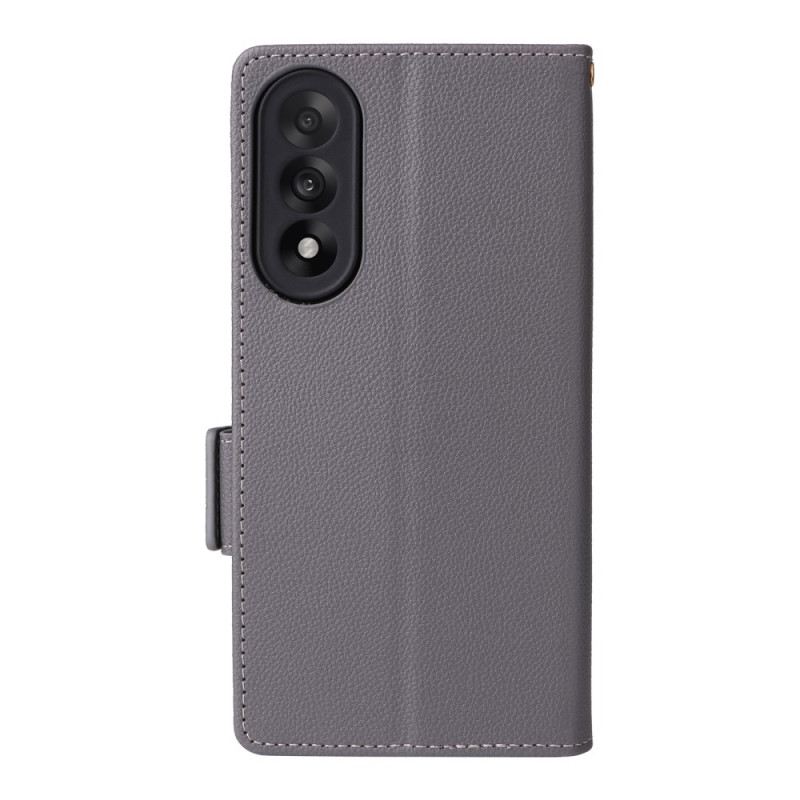 Bőrtok Oneplus Nord 5 Texturált Pánttal